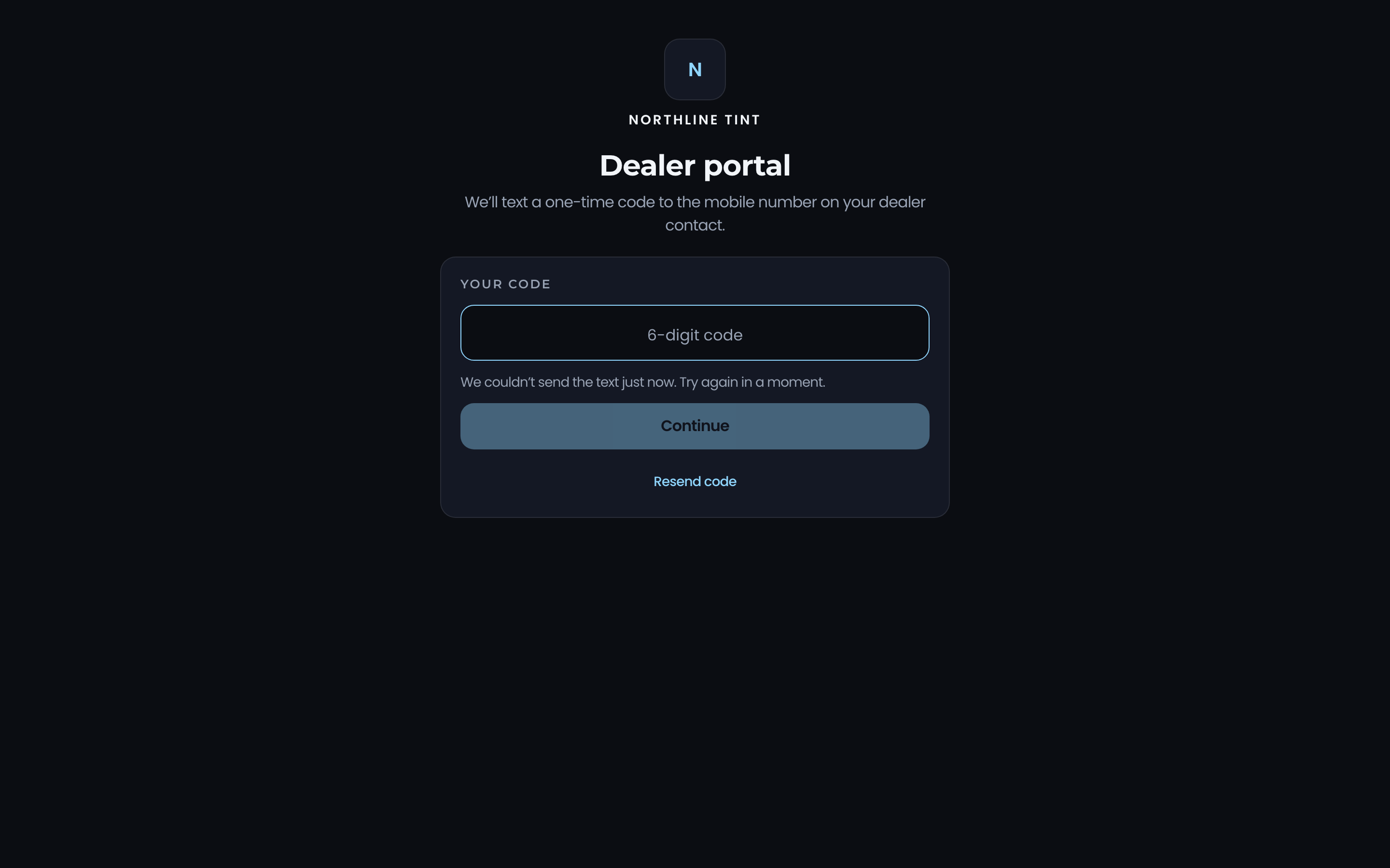 The TintMeta dealer portal booking view